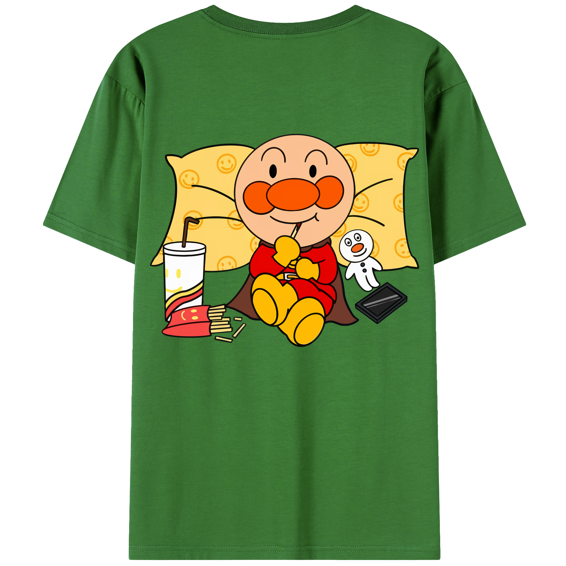 （画像用） アンパンマン Anpanman レディース半袖Tシャツ(バックプリント)